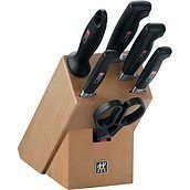 Four Star Knife block with four knives with sharpener and scissors
