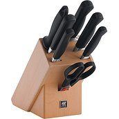Pure Knife block with six knives and scissors