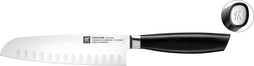 All Star Couteau Santoku alvéolé, 18 cm