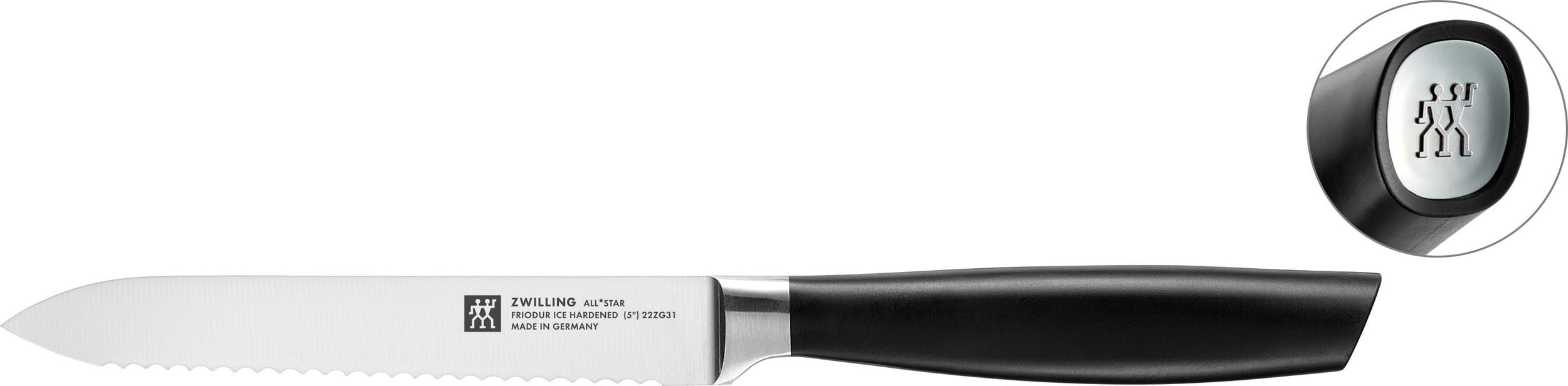 All Star Gezahntes Allzweckmesser 13 cm silberfarben