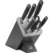 All Star Self-sharpening block with 5 knives and scissors black block black