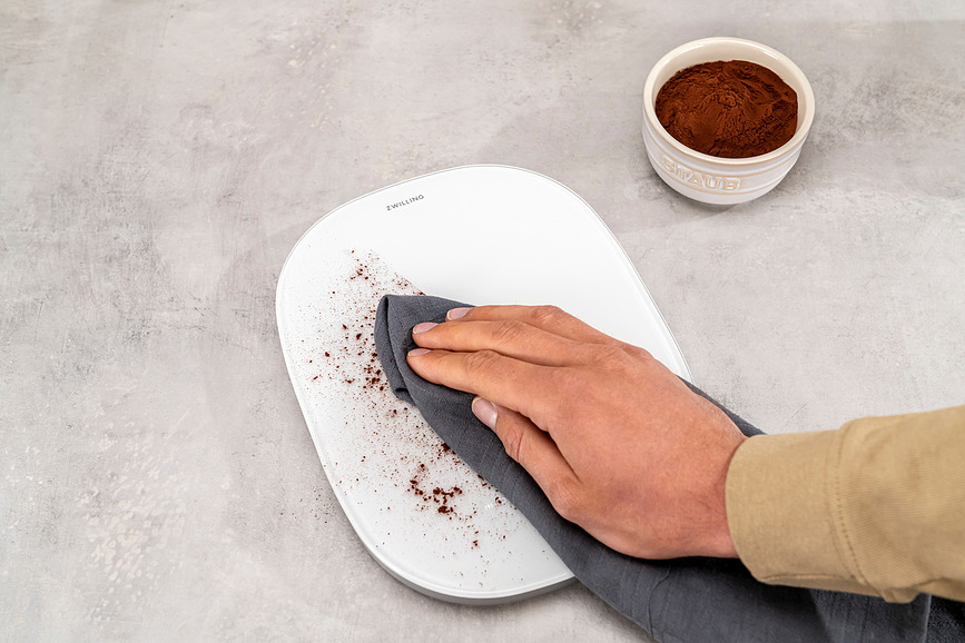 Báscula digital Enfinigy, blanca, con función de carga