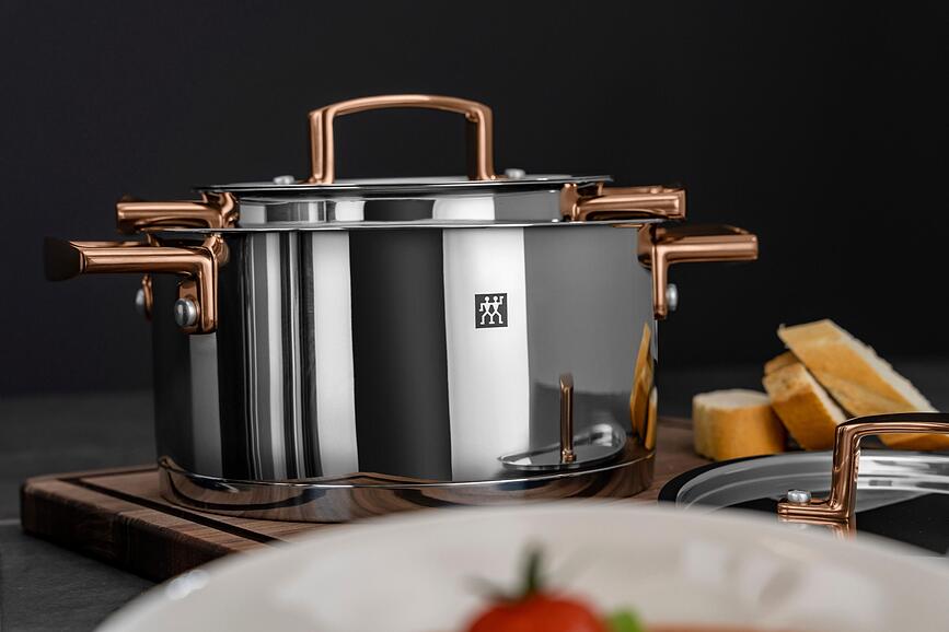 Bellasera Batterie de Cuisine avec poignées noires, Set 5 pièces