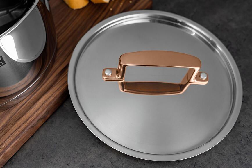 Bellasera Batterie de Cuisine avec poignées noires, Set 5 pièces