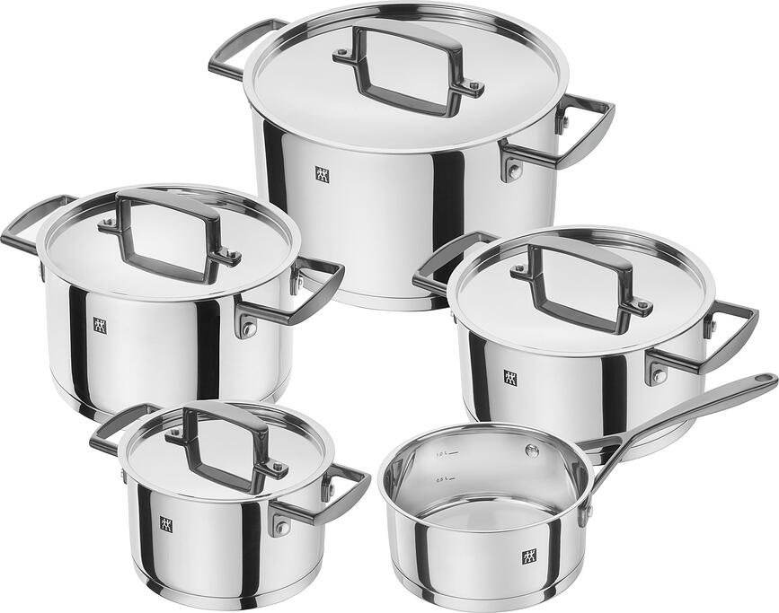 Bellasera Topf-Set mit schwarzen Griffen 5 El.