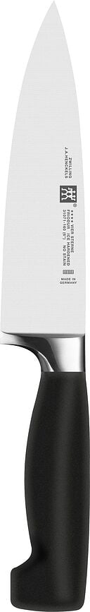 Bloque de Cuchillos de bambú Four Star, con 4 cuchillos, tijeras y afilador