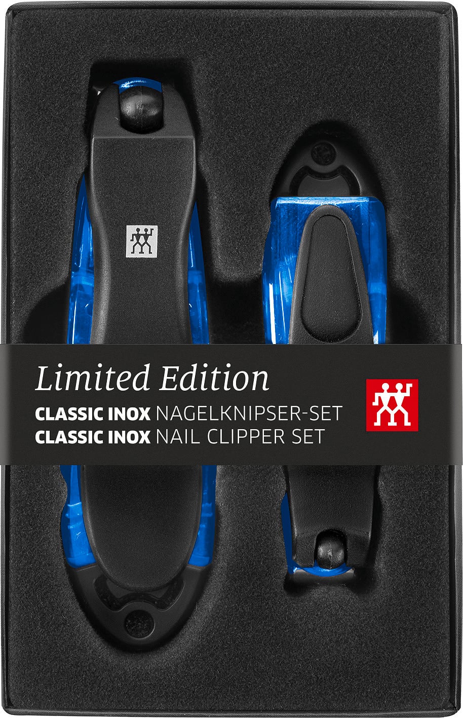 Classic Inox Nagelknipser blau im Etui 2 St.