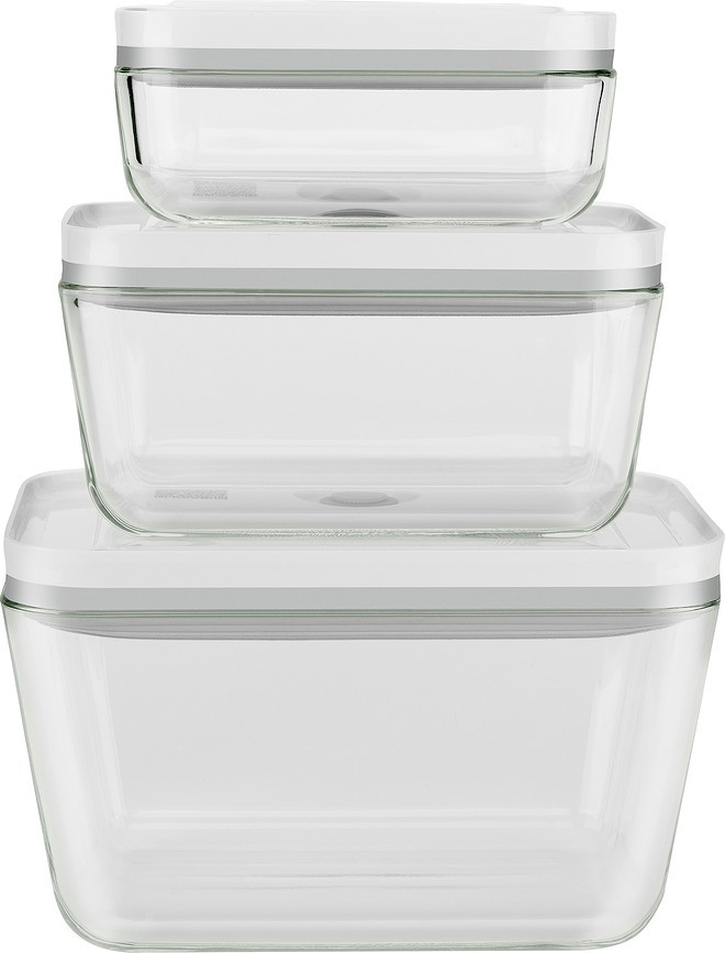 Contenedores al vacío de cristal Zwilling Fresh & Save, Pack de 3