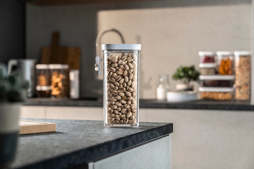 Contenedores al vacío Fresh & Save Cube S, con inserto, etiquetas y rotulador de tiza, Set de 11 piezas