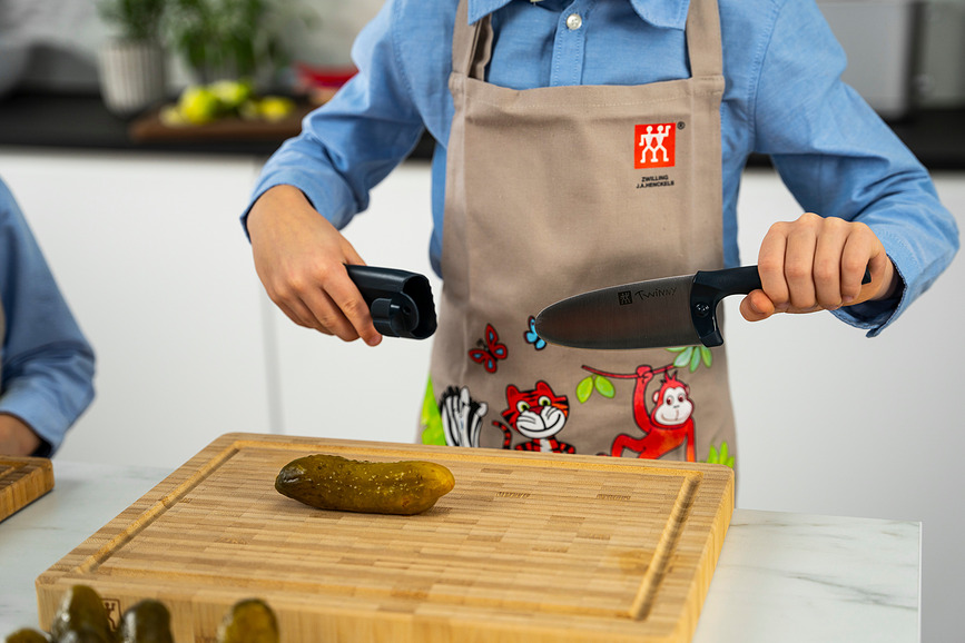 Cuchillo de Chef para niños Twinny, 10 cm, azul