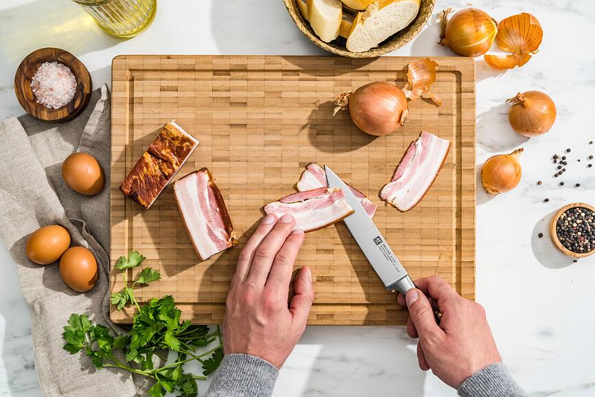 Cuchillo para fiambres All Star, 20 cm, dorado mate