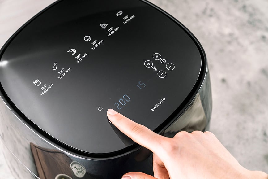 Electrics Air Fryer Cvrtnik na vroč zrak, 4 l, črn