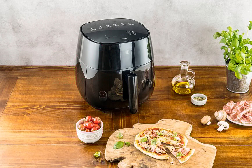 Electrics Air Fryer Cvrtnik na vroč zrak, 4 l, črn