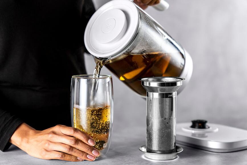 Enfinigy Bouilloire Électrique avec infuseur à thé, blanche