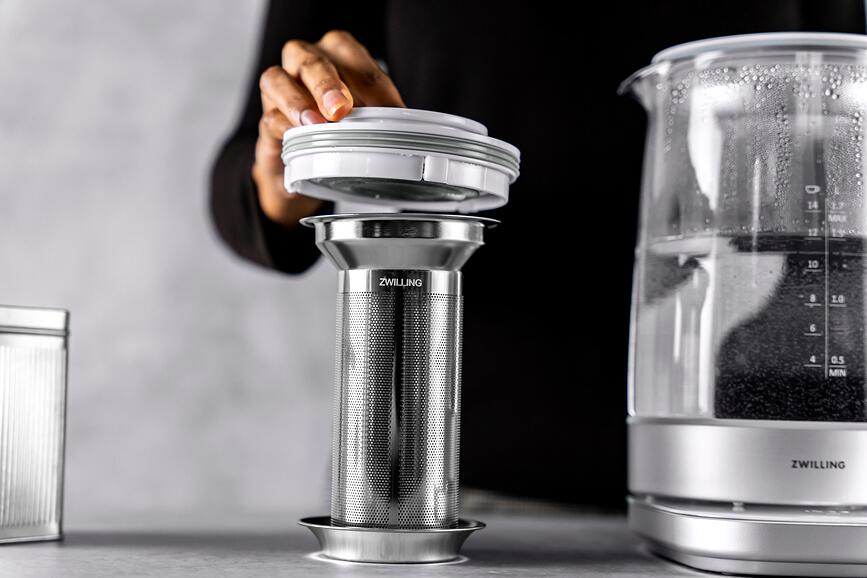 Enfinigy Bouilloire Électrique avec infuseur à thé, blanche