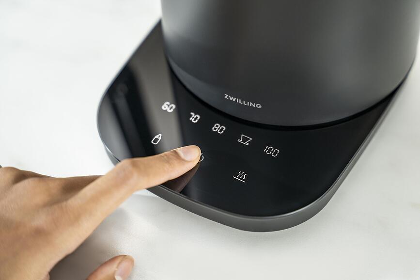 Enfinigy Električni grelnik vode z regulacijo temperature, črn