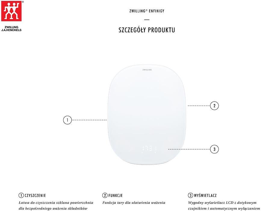 Enfinigy Kuhinjska tehtnica, črna