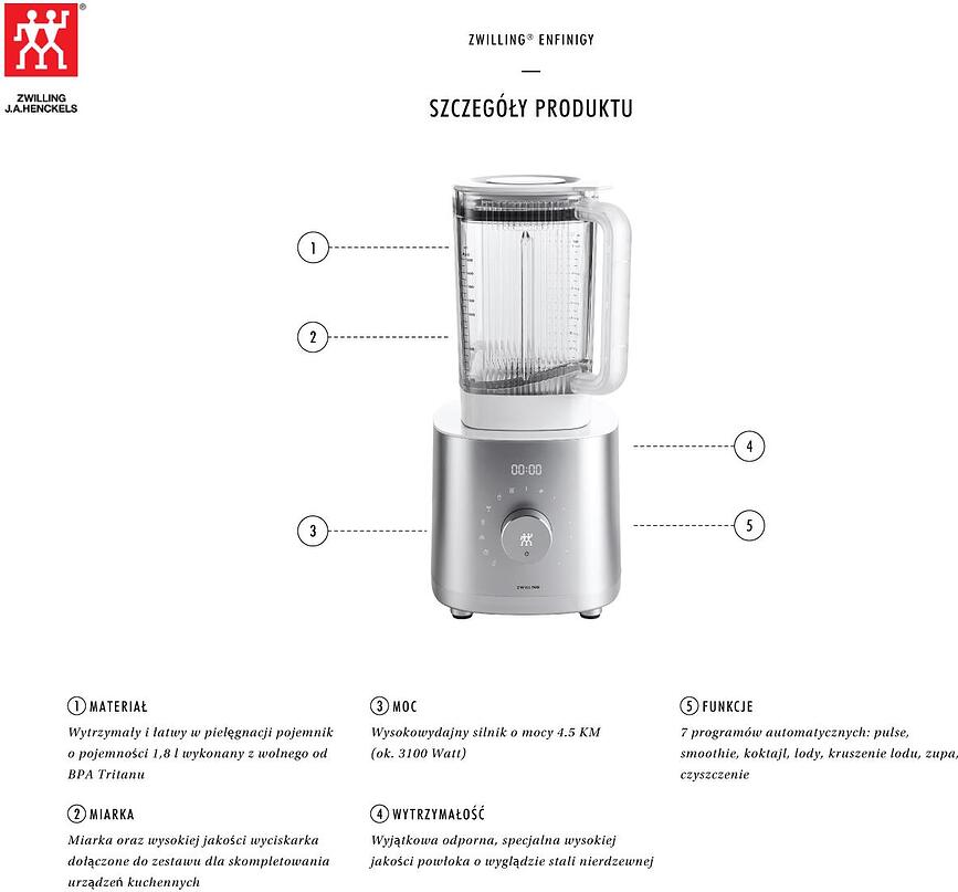 Enfinigy Pro Blender, argenté