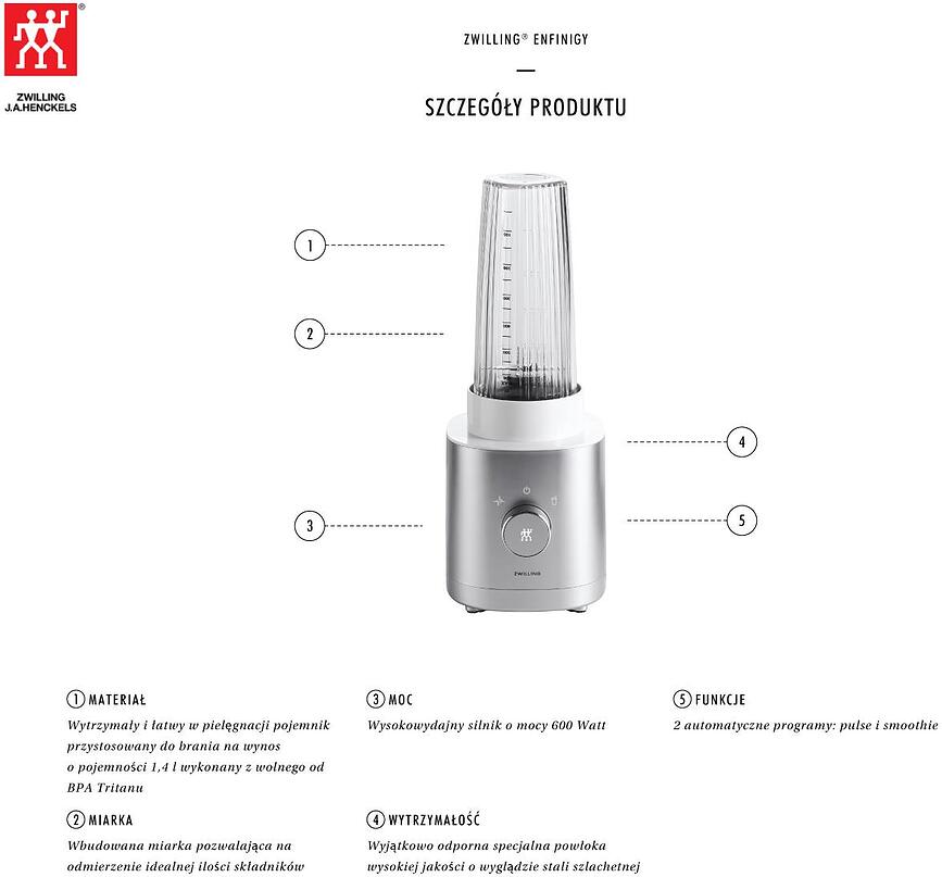 Enfinigy Blender 0,5 l crni