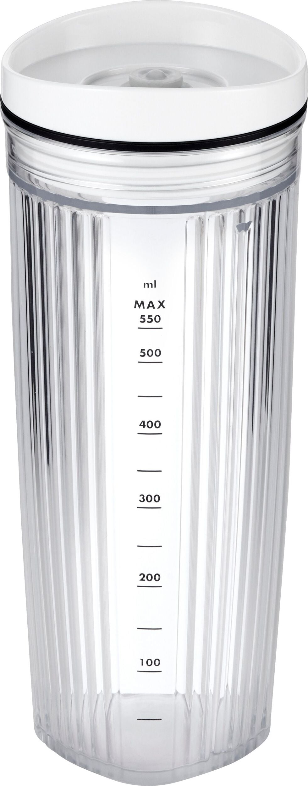 Enfinigy Trinkflasche für Mixer 550 ml weiß mit Vakuumdeckel