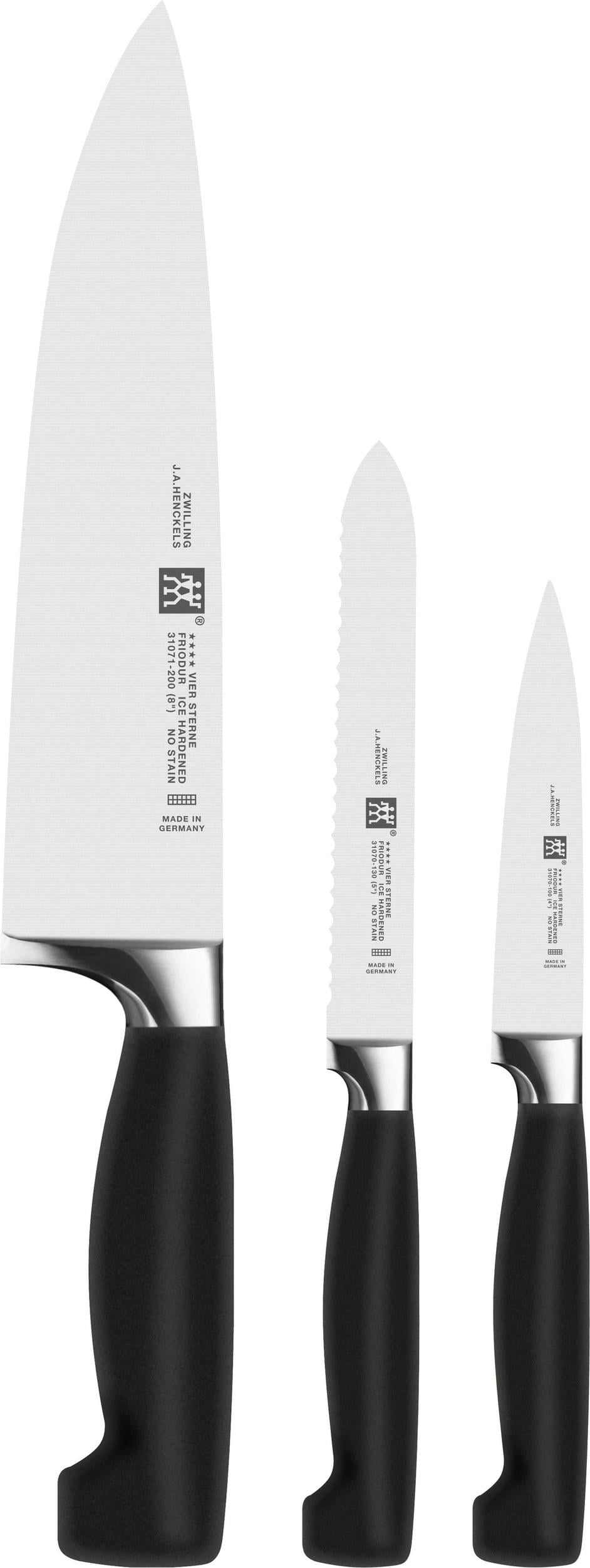 Messer-Set Four Star Kochmesser, Allzweckmesser Und Gemüsemesser