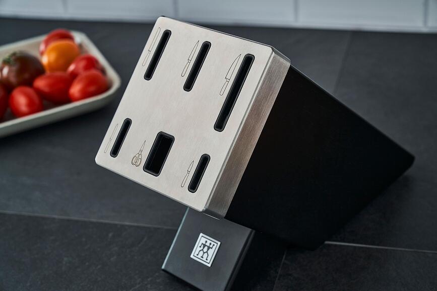 Four Star Μπλοκ Μαχαιριών αυτοακονιζόμενο, μαύρο, 5 μαχαίρια και ψαλίδι