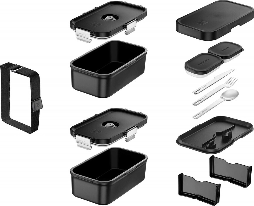 Fresh & Save Boîtes de Conservation sous vide, noires, Lot de 2