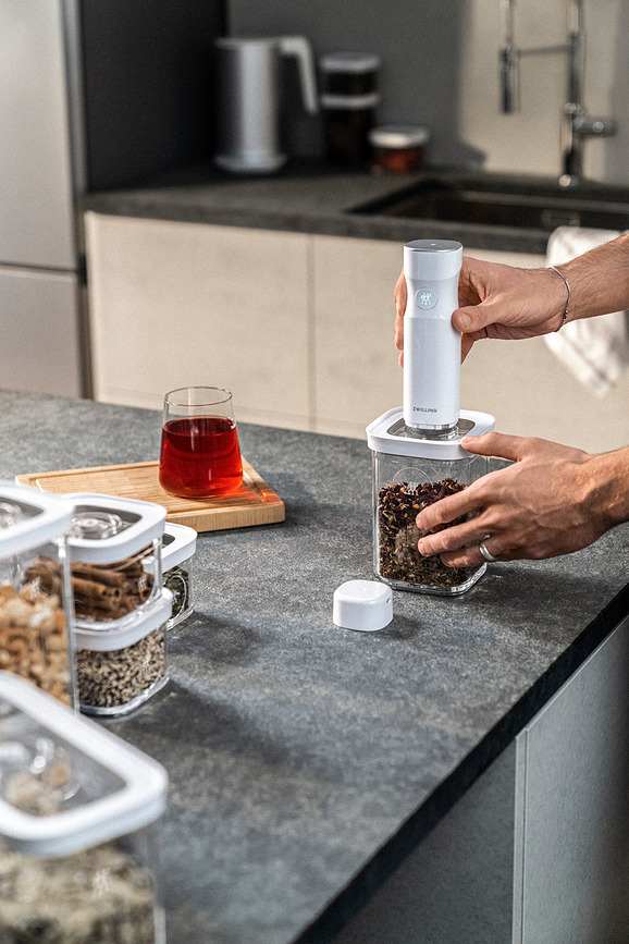 Fresh & Save Cube Récipient sous vide, 320 ml, gris