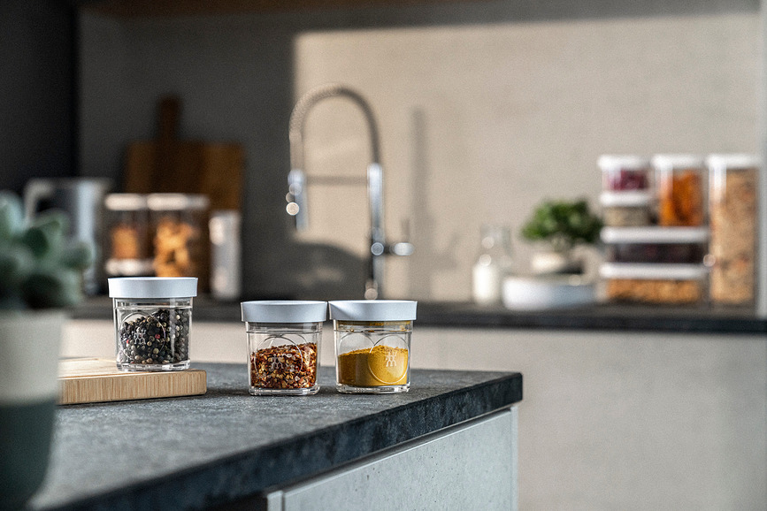 Fresh & Save Cube ΔΟΧΕΙΑ ΚΕΝΟΥ, 120 ml, γκρι, 3 τμχ