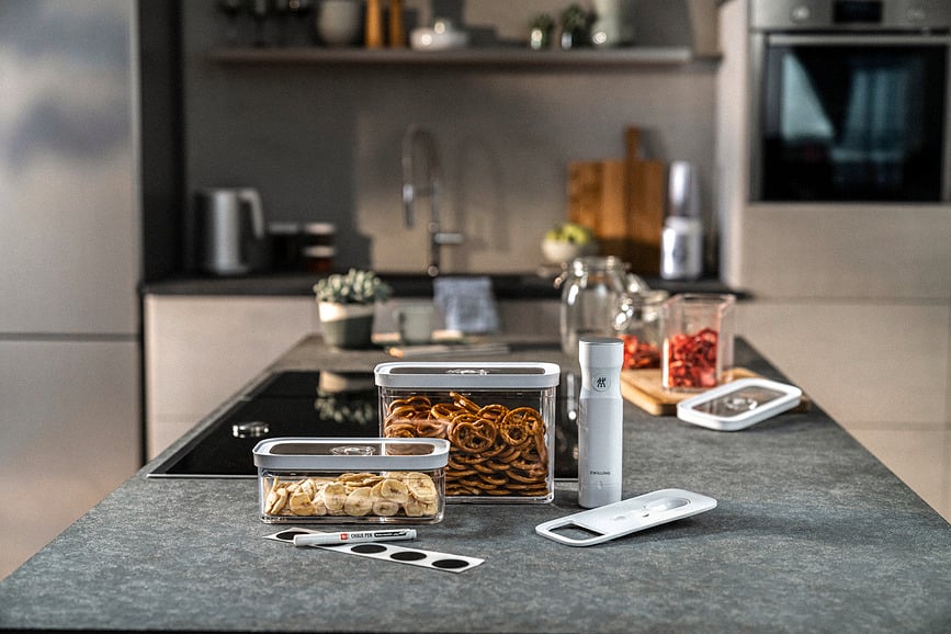 Fresh & Save Cube S Insert pour boîtes sous vide, 4 en 1, avec graduation, Lot de 2