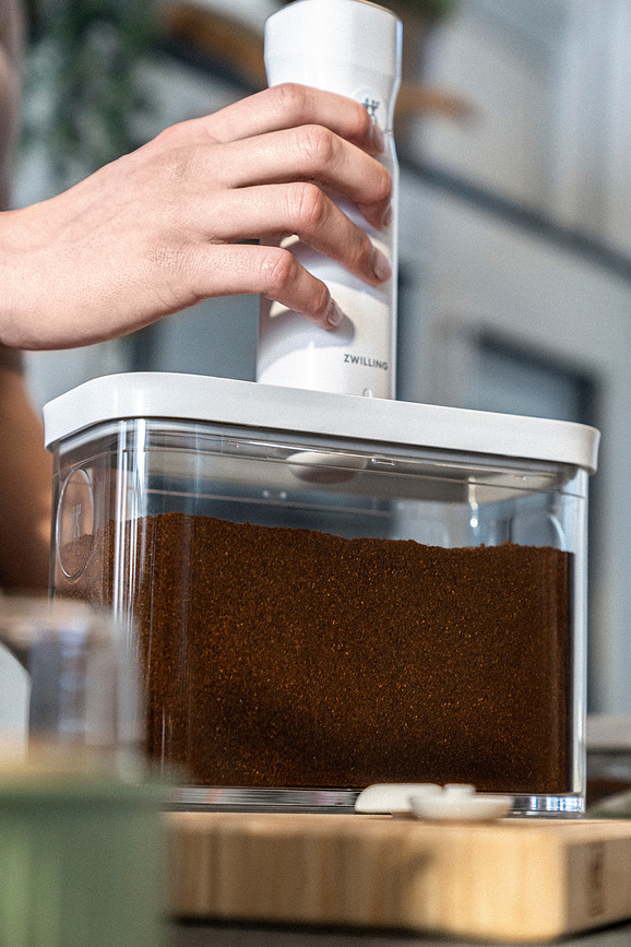 Fresh & Save Cube M Vakuumske posode, s črpalko, z vložkom, z etiketami in kredo markerjem, 10-delni set