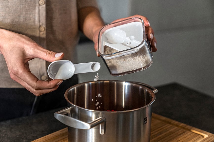 Fresh & Save Cube S Boîtes sous vide, avec insert, étiquettes et marqueur craie, Set 11 pièces