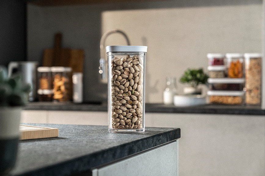 Fresh & Save Cube S ΔΟΧΕΙΑ ΚΕΝΟΥ με αντλία, ένθετο, ετικέτες και μαρκαδόρο κιμωλίας, Σετ 11 τεμαχίων