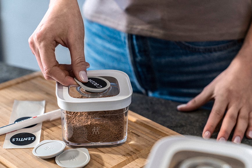 Fresh & Save Cube S Vakuumski Spremnici s pumpom uloškom etiketama i kredastim markerom Set od 11 dijelova