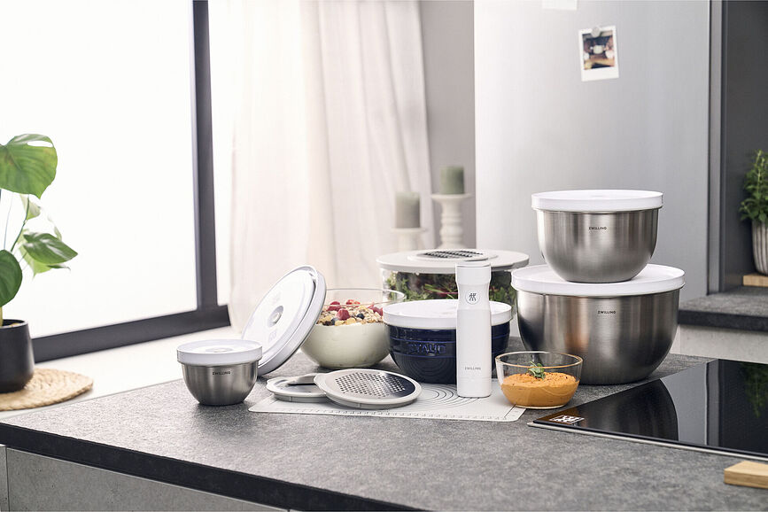 Fresh & Save Vakuum-Glasschalen mit Beuteln und Pumpe, 5-teiliges Set