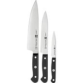 Gourmet Chef's knife, charcuterie knife and paring knife 3 el.