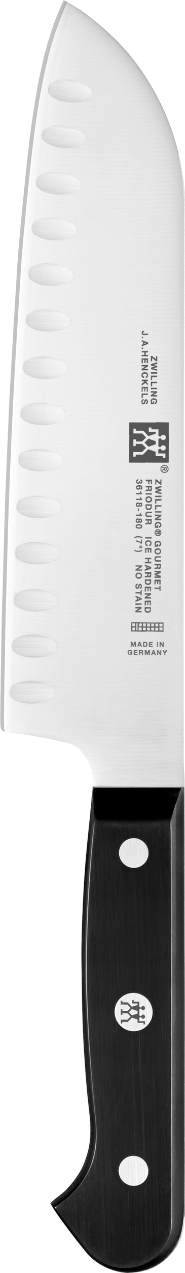 Gourmet Santokumesser 18 cm mit Vertiefungen