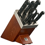 Gourmet Self-sharpening block with 5 knives and scissors