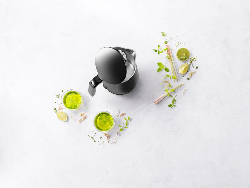 Hervidor eléctrico Enfinigy, 1 L, plateado