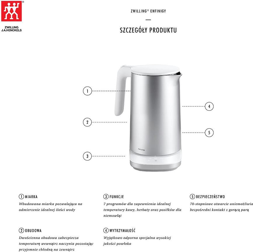 Hervidor Eléctrico Enfinigy, con control de temperatura, negro