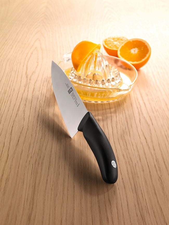 Juego de Cuchillos con Bloque Zwilling Style, 5 cuchillos, tijeras y afilador, Set de 8 piezas