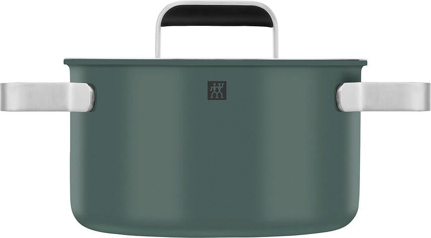 Juego de Ollas Pure, color crema, con cazo, Set de 9 piezas