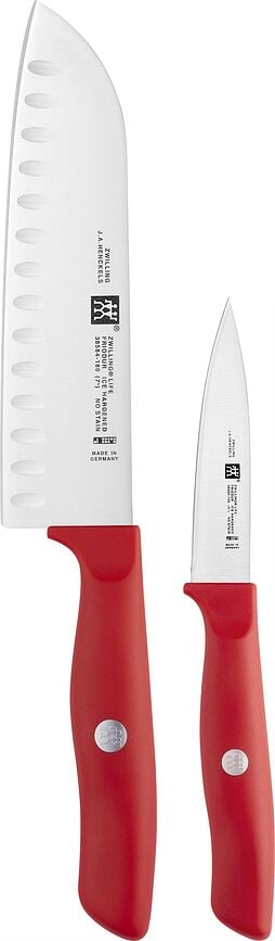 Life Santoku nuga ja köögiviljanuga punane