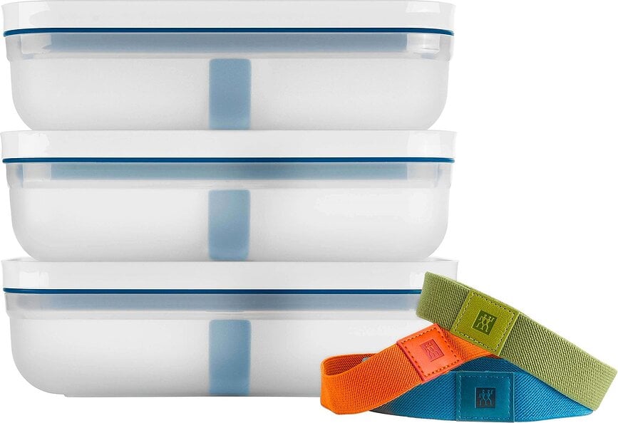 Lunchboxy próżniowe Zwilling Fresh & Save morskie z opaskami 3 szt.
