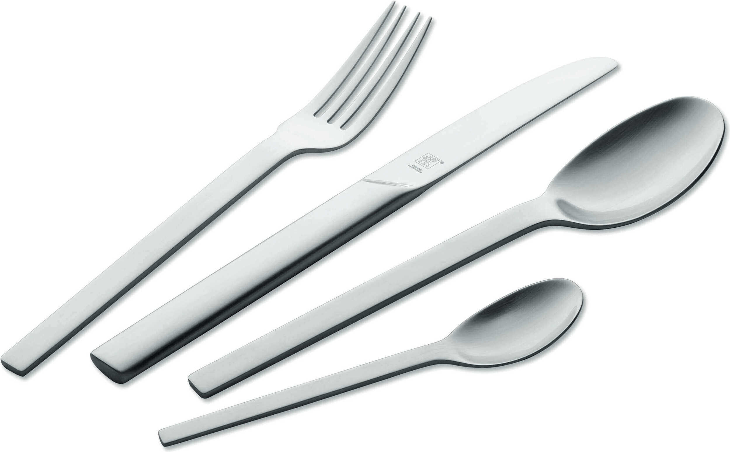 Minimale Besteckset Edelstahl, matt, 30 tlg.