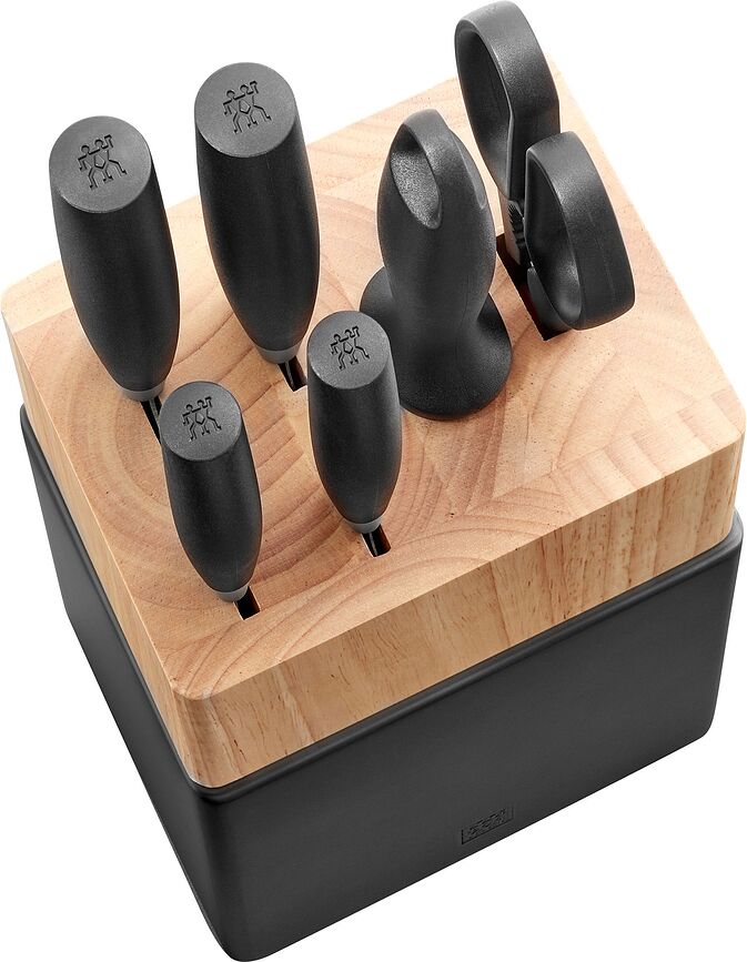 Now S Block with 4 knives, scissors and sharpener black