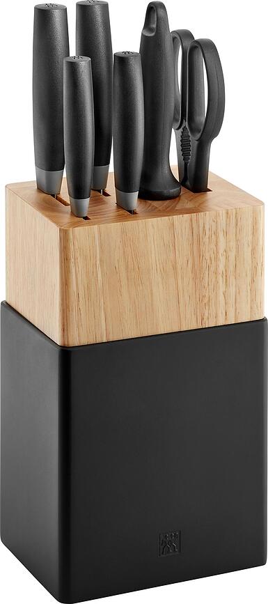 Now S Block with 4 knives, scissors and sharpener black