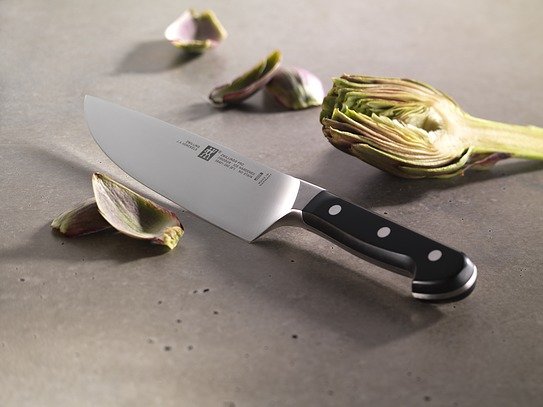 Nóż szefa kuchni, nóż do wędlin i nóż do warzyw Zwilling Pro 3 el.