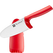 Nóż szefa kuchni Twinny 10 cm czerwony dla dzieci