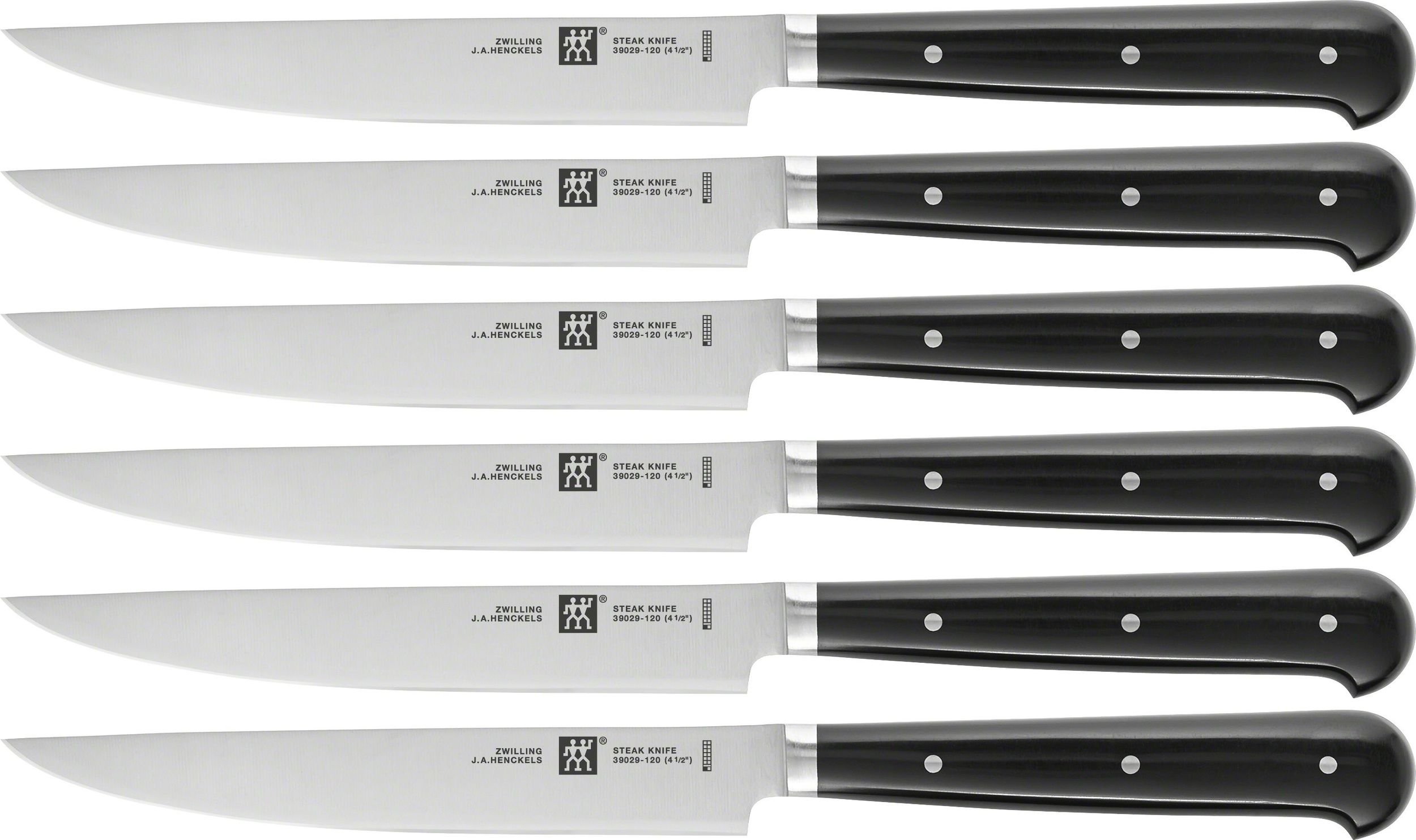 Noże do steków Zwilling 12 cm czarne 6 szt.